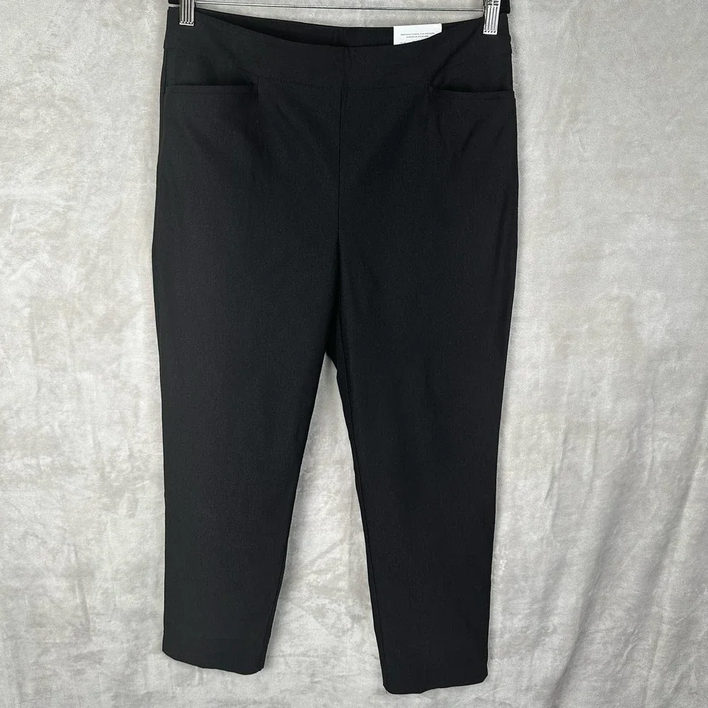 Chicos Pants Womens 2R Large Black So Slimming Brigitte Slim Leg Ankle Career